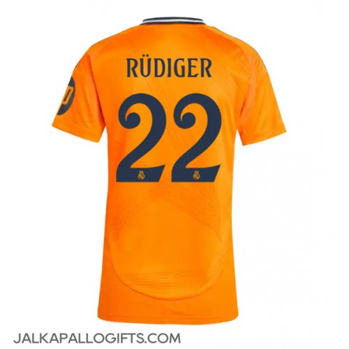 Real Madrid Antonio Rudiger #22 Vieraspaita Naiset 2024-25 Lyhythihainen